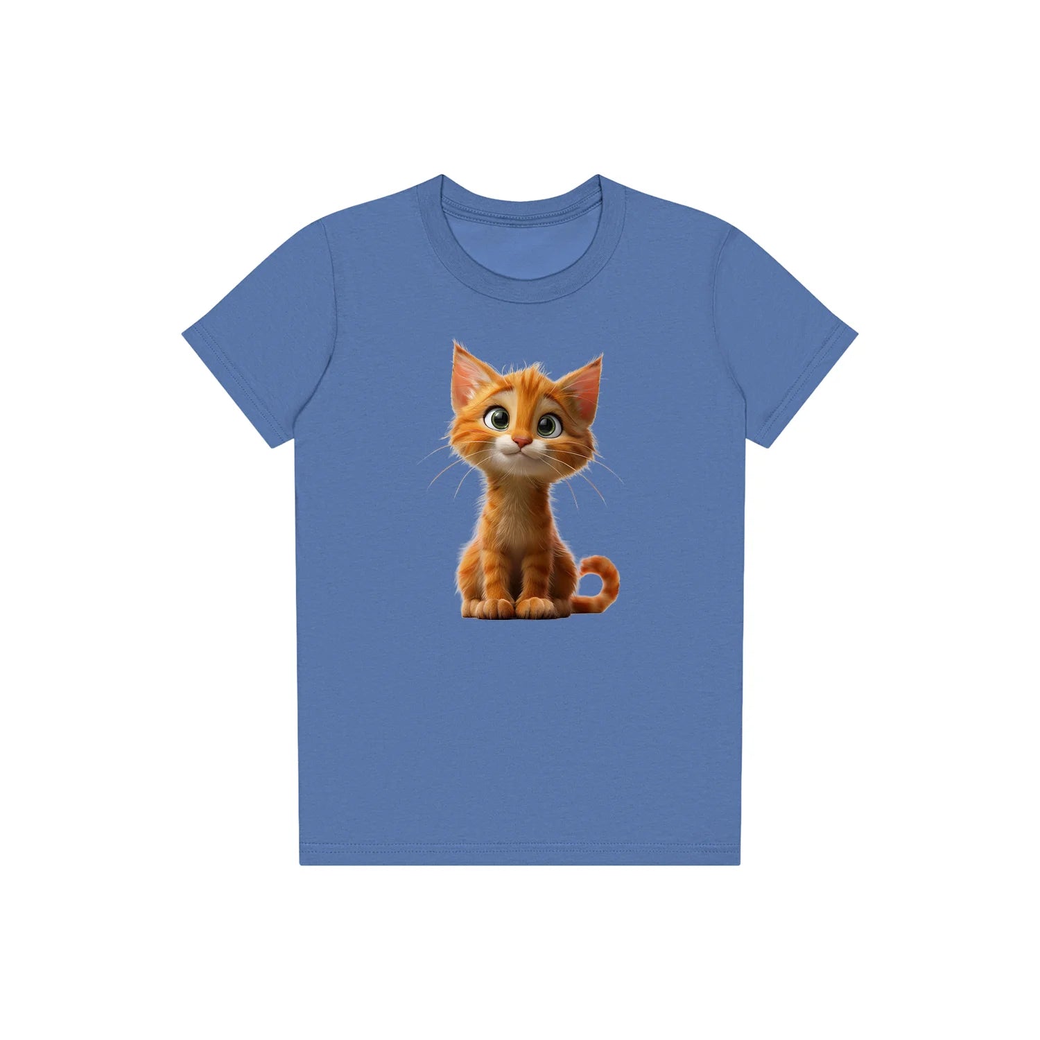 T-shirt Cat graphic 0012 - Columbia Blue