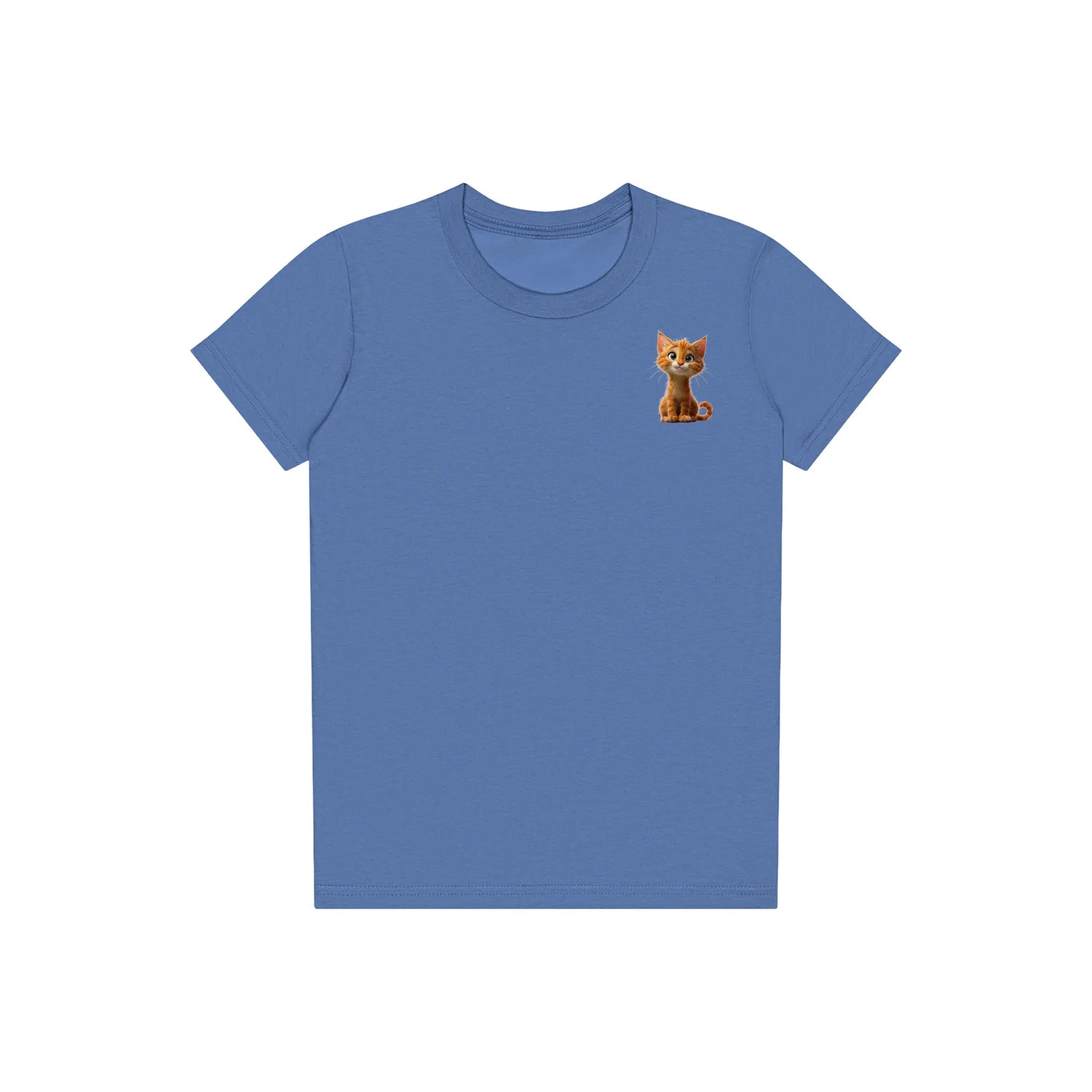 T-shirt Cat graphic 0012 - Columbia Blue