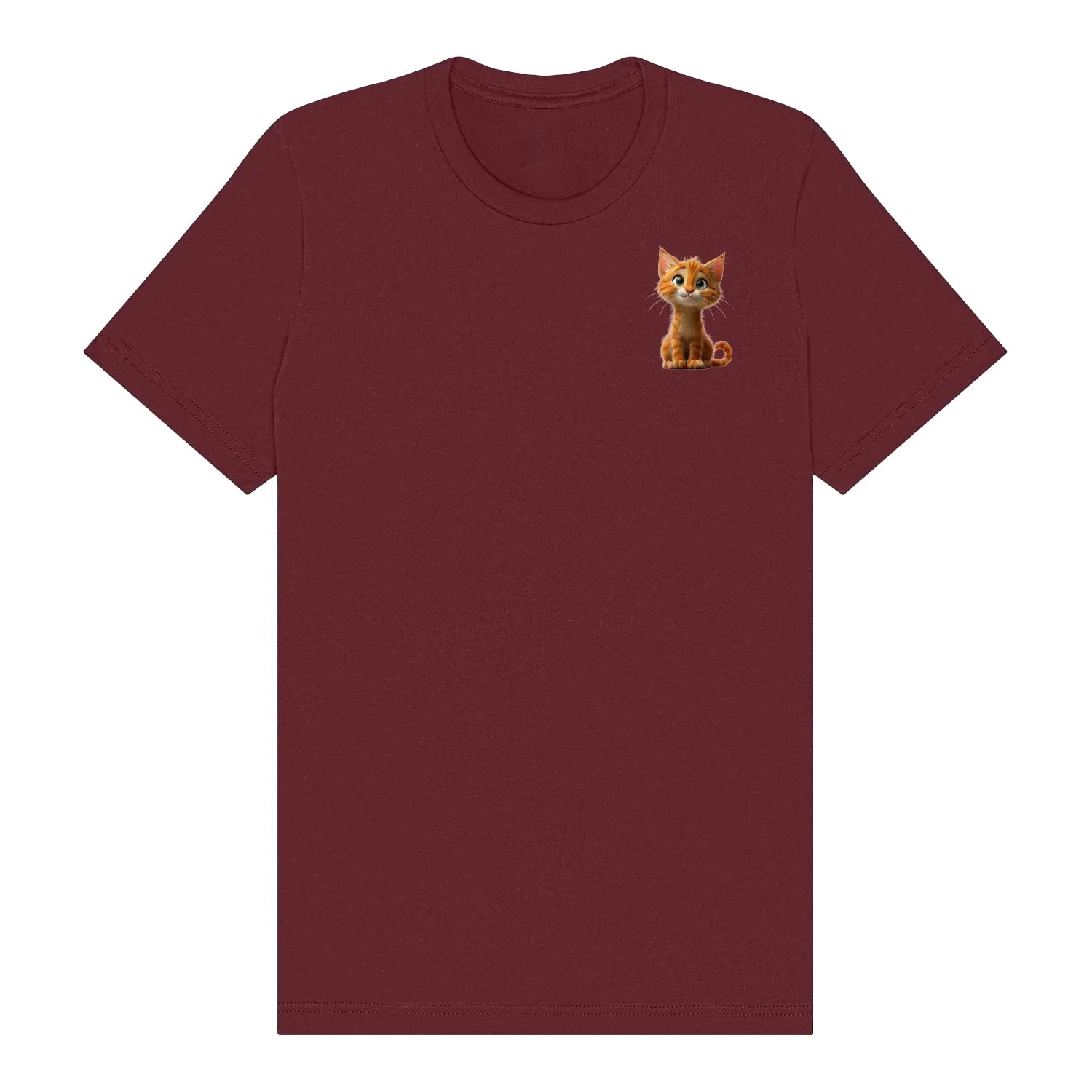 T-shirt Cat graphic 0012 - Maroon
