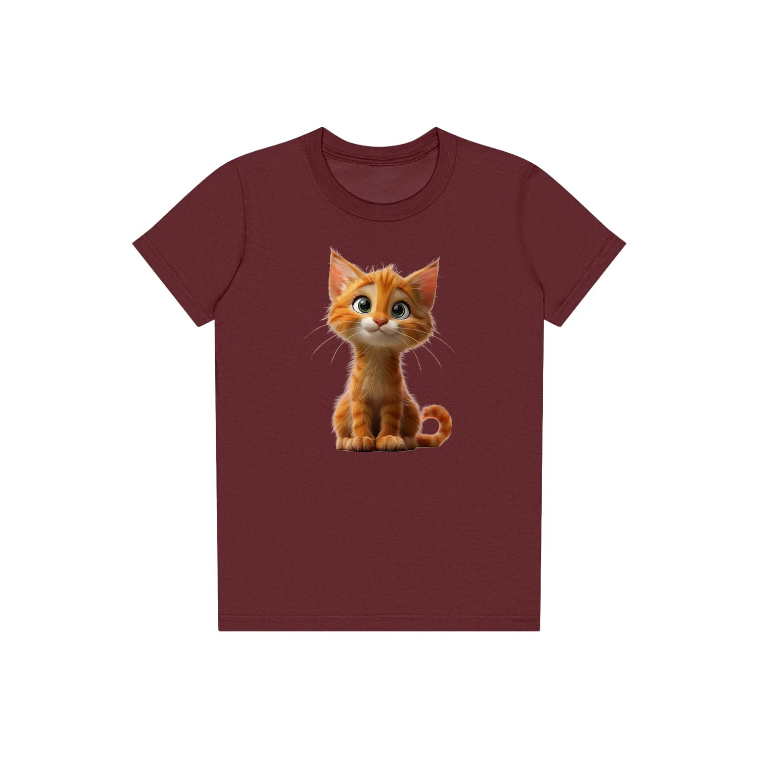 T-shirt Cat graphic 0012 - Maroon