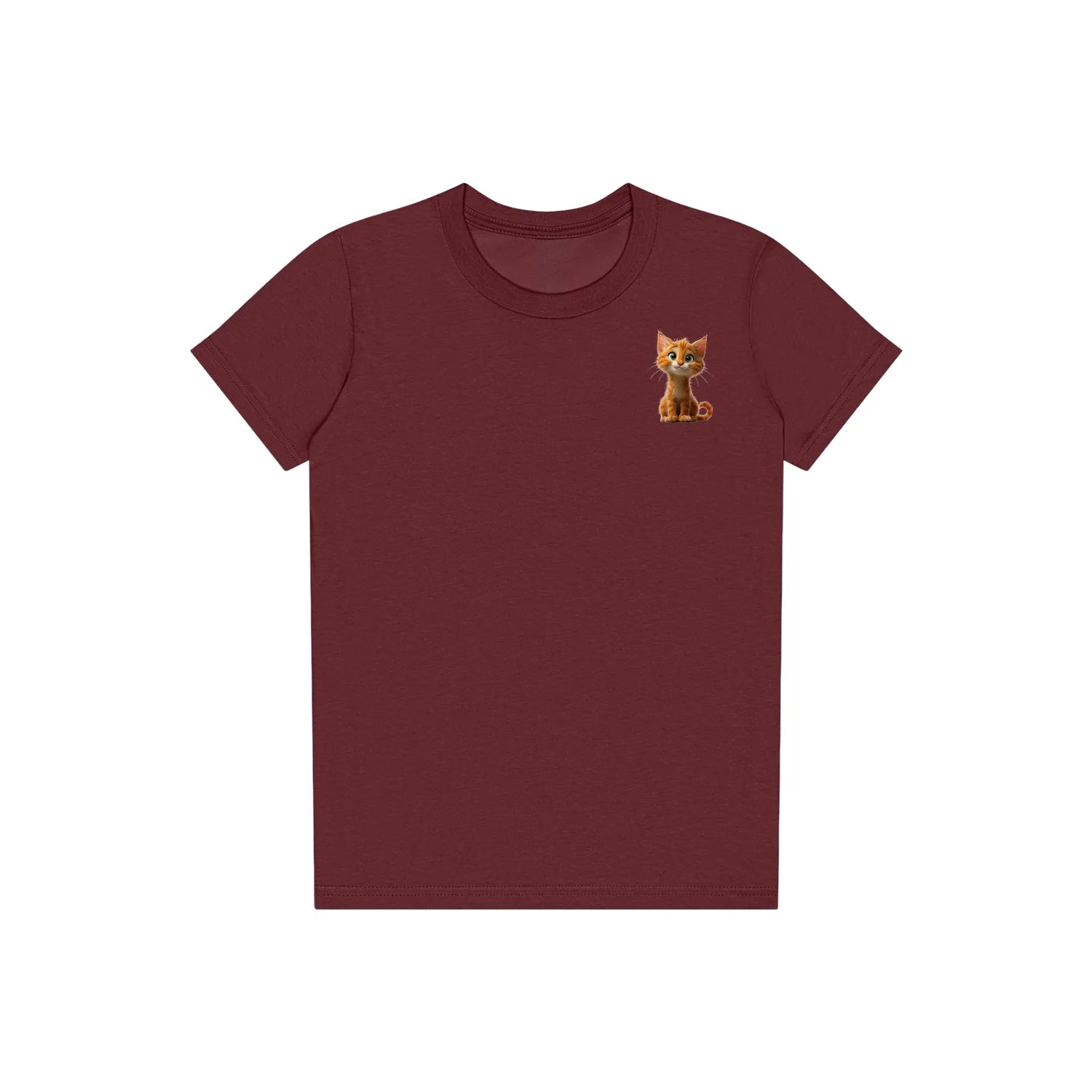 T-shirt Cat graphic 0012 - Maroon