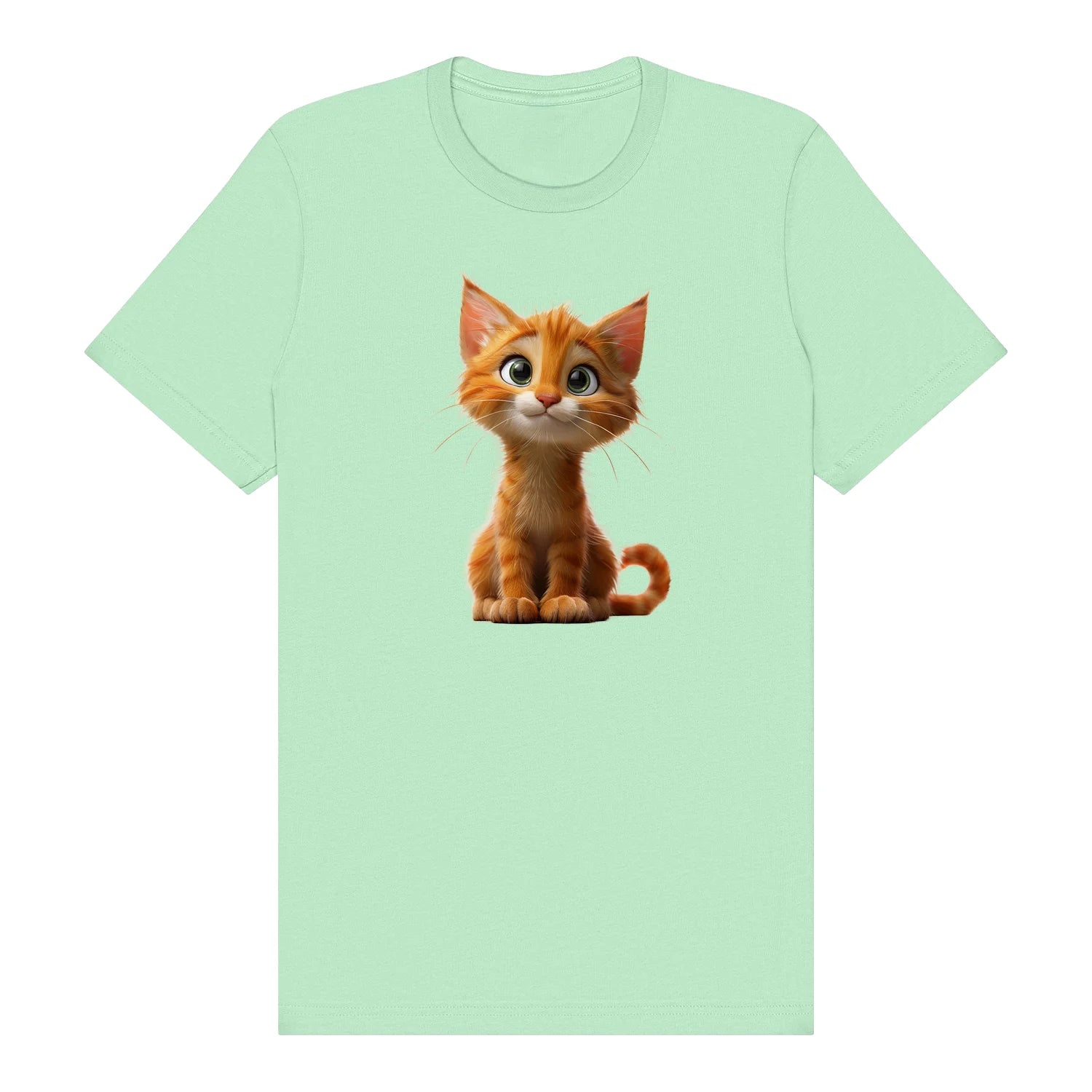 T-shirt Cat graphic 0012 - Mint