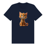 T-shirt Cat graphic 0012 - Navy