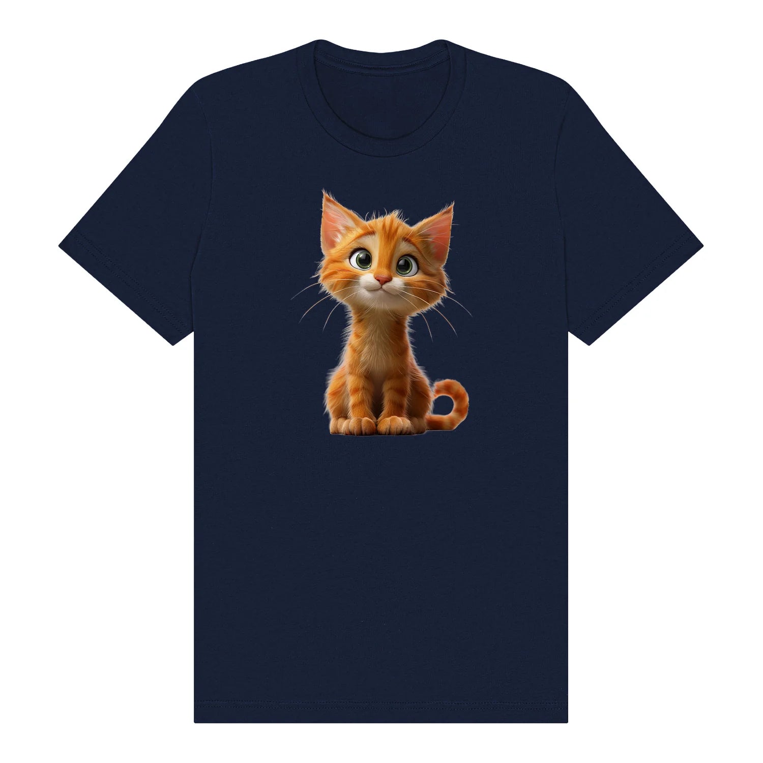 T-shirt Cat graphic 0012 - Navy