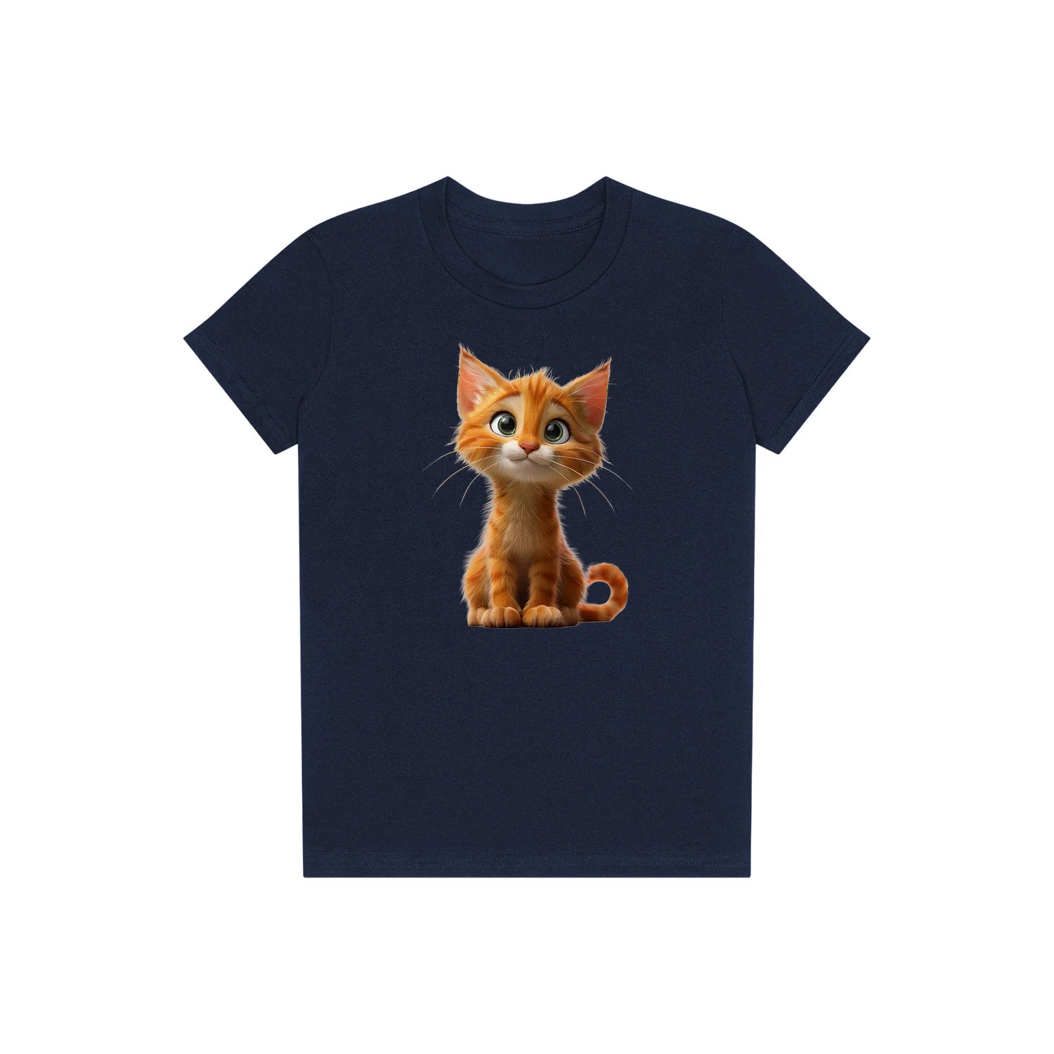 T-shirt Cat graphic 0012 - Navy