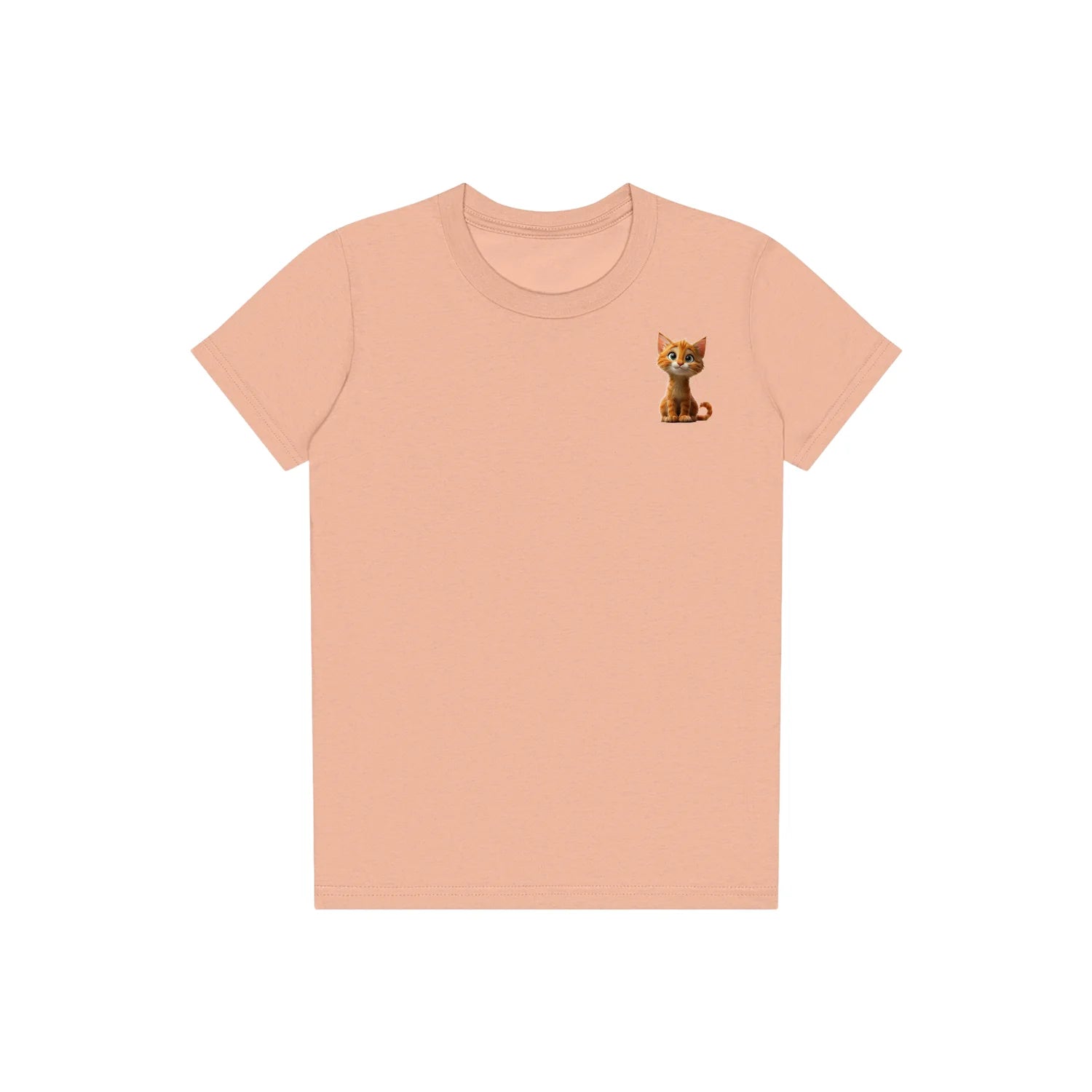 T-shirt Cat graphic 0012 - Peach
