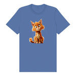 T-shirt Cat graphic 0013 - Columbia Blue