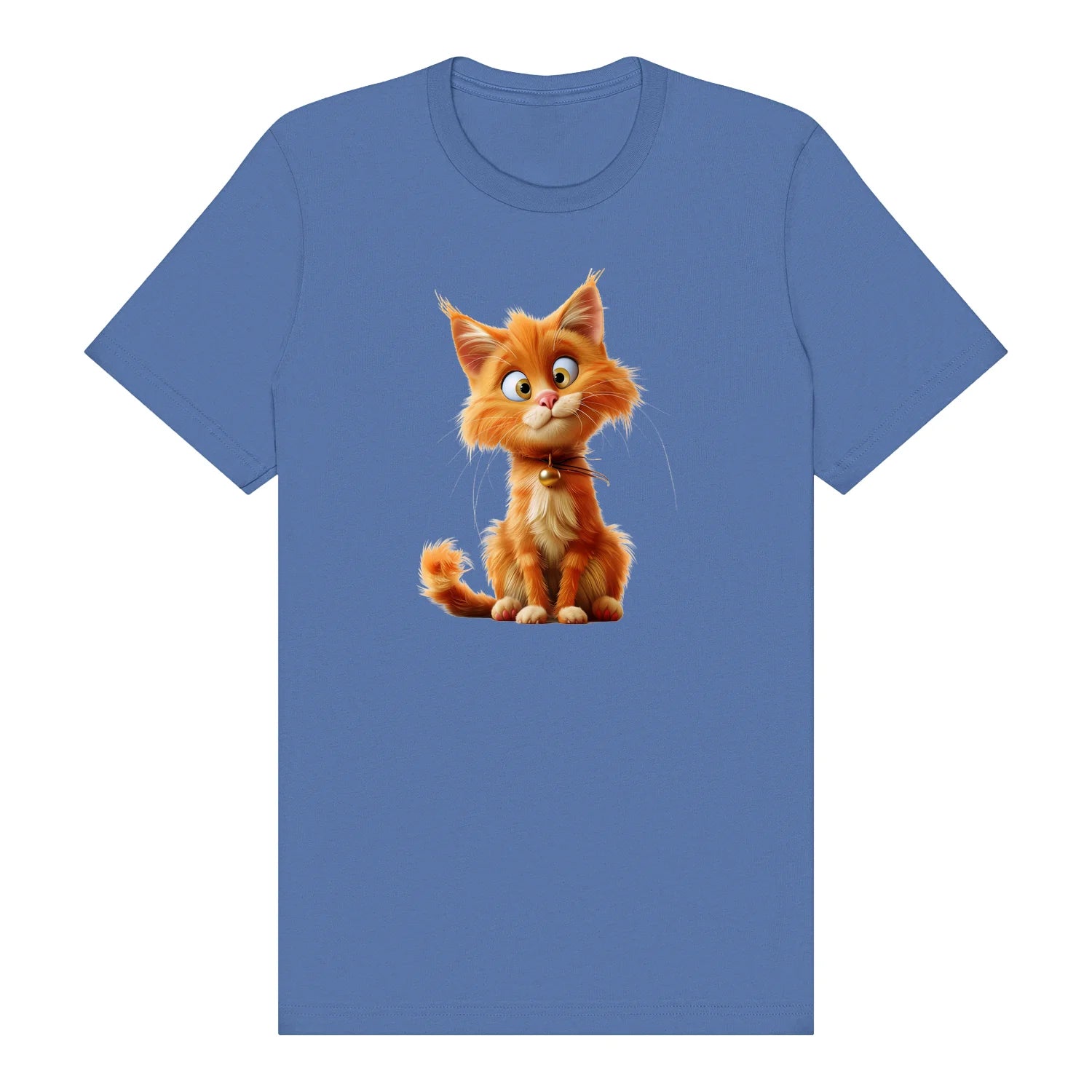 T-shirt Cat graphic 0013 - Columbia Blue