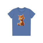 T-shirt Cat graphic 0013 - Columbia Blue