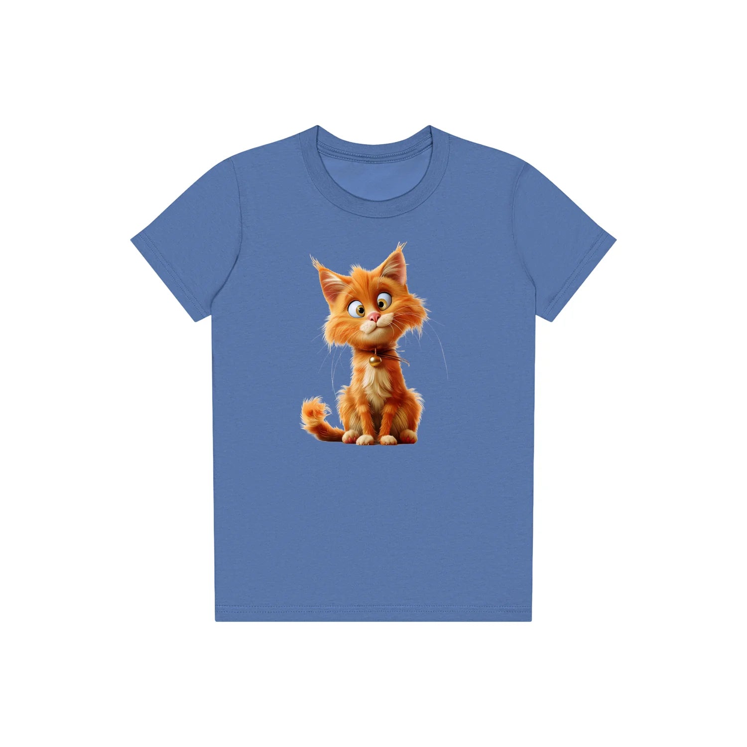 T-shirt Cat graphic 0013 - Columbia Blue