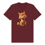 T-shirt Cat graphic 0013 - Maroon