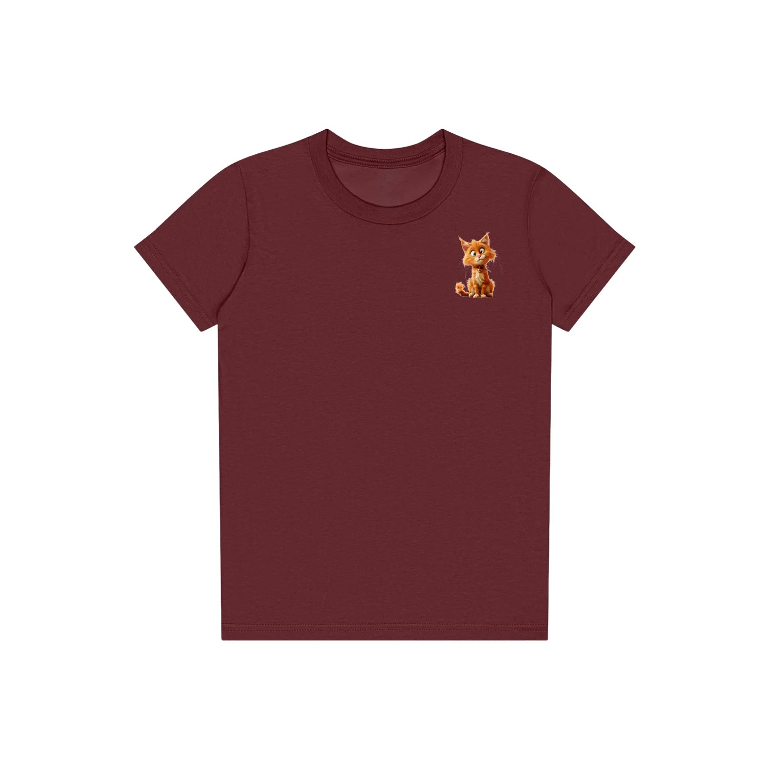 T-shirt Cat graphic 0013 - Maroon
