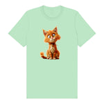 T-shirt Cat graphic 0013 - Mint