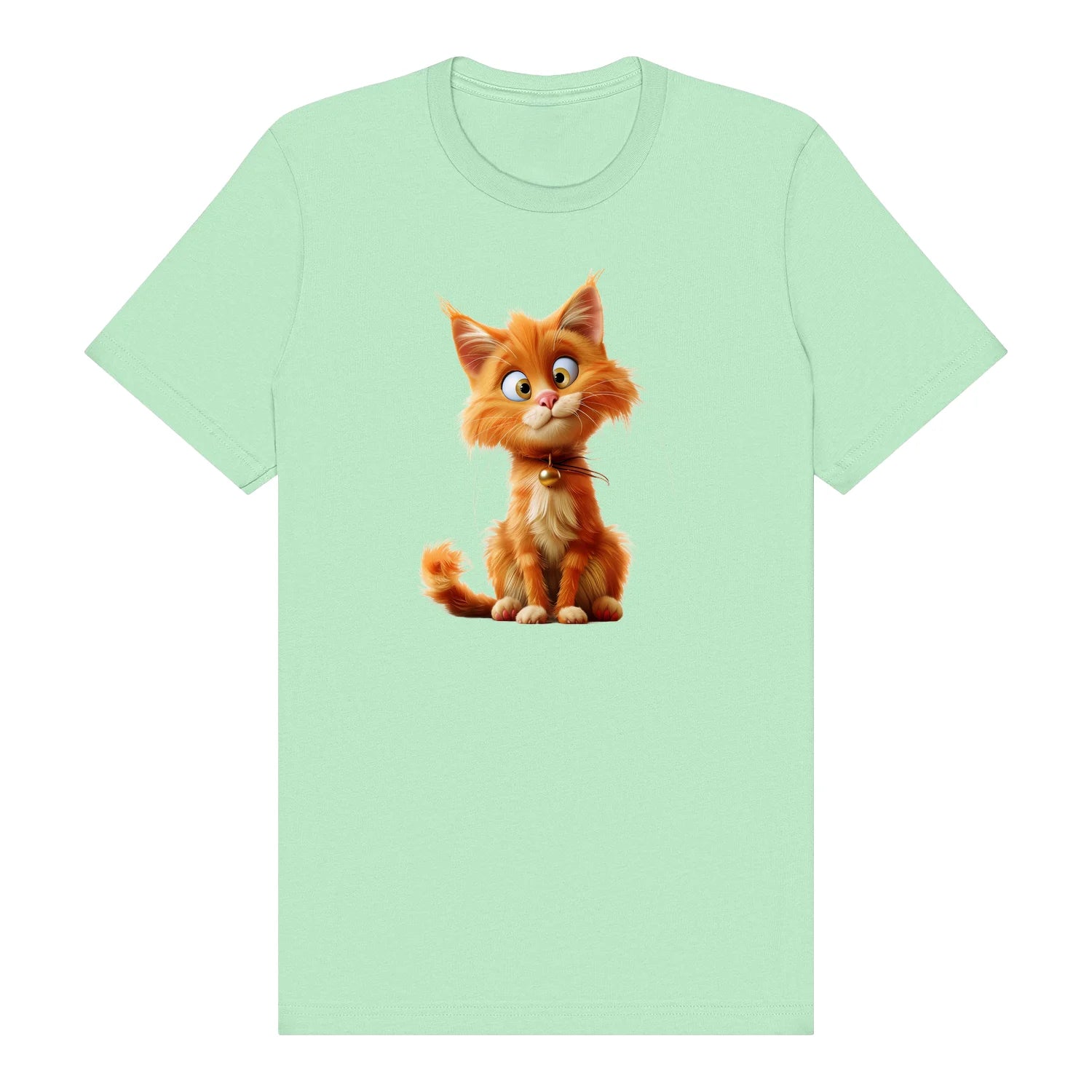 T-shirt Cat graphic 0013 - Mint