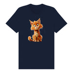 T-shirt Cat graphic 0013 - Navy