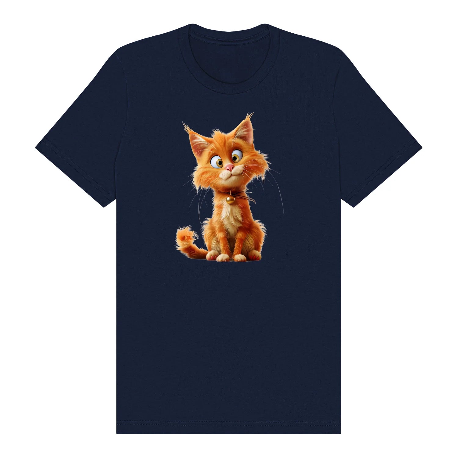 T-shirt Cat graphic 0013 - Navy