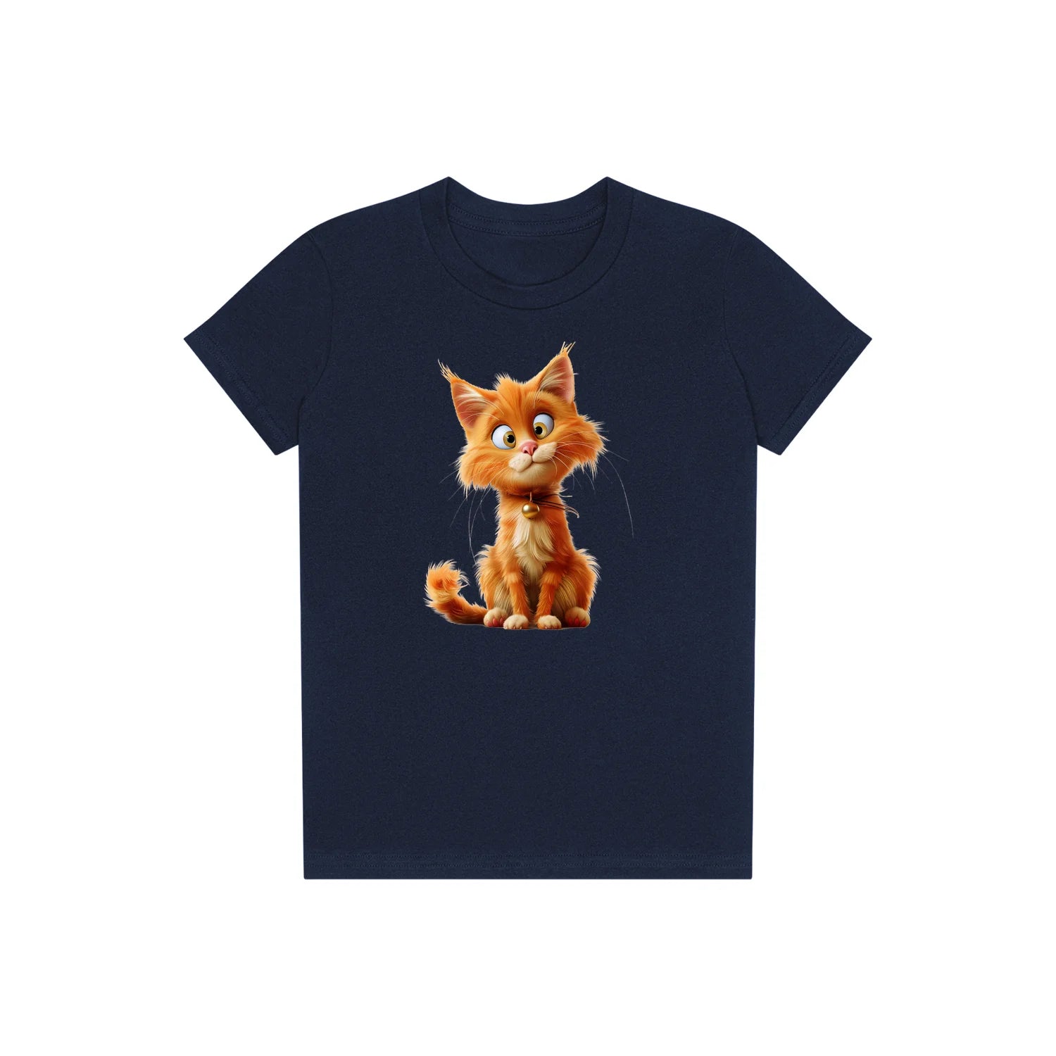 T-shirt Cat graphic 0013 - Navy