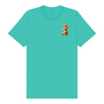 T-shirt Cat graphic 0013 - Teal