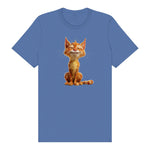 T-shirt Cat graphic 0014 - Columbia Blue