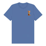 T-shirt Cat graphic 0014 - Columbia Blue