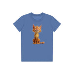 T-shirt Cat graphic 0014 - Columbia Blue