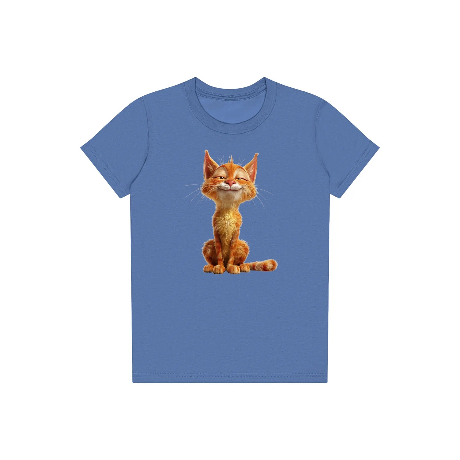 T-shirt Cat graphic 0014 - Columbia Blue