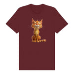 T-shirt Cat graphic 0014 - Maroon