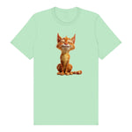 T-shirt Cat graphic 0014 - Mint