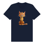 T-shirt Cat graphic 0014 - Navy