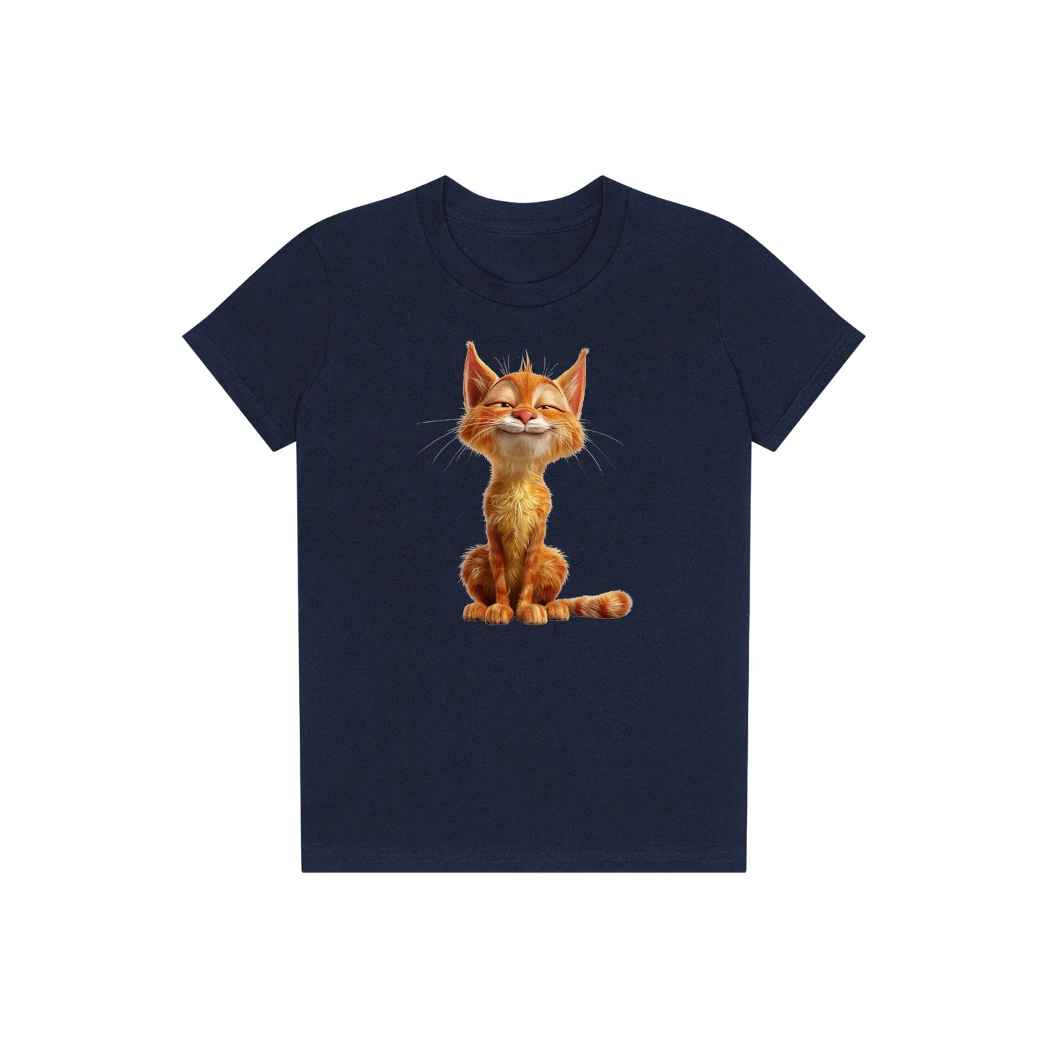 T-shirt Cat graphic 0014 - Navy