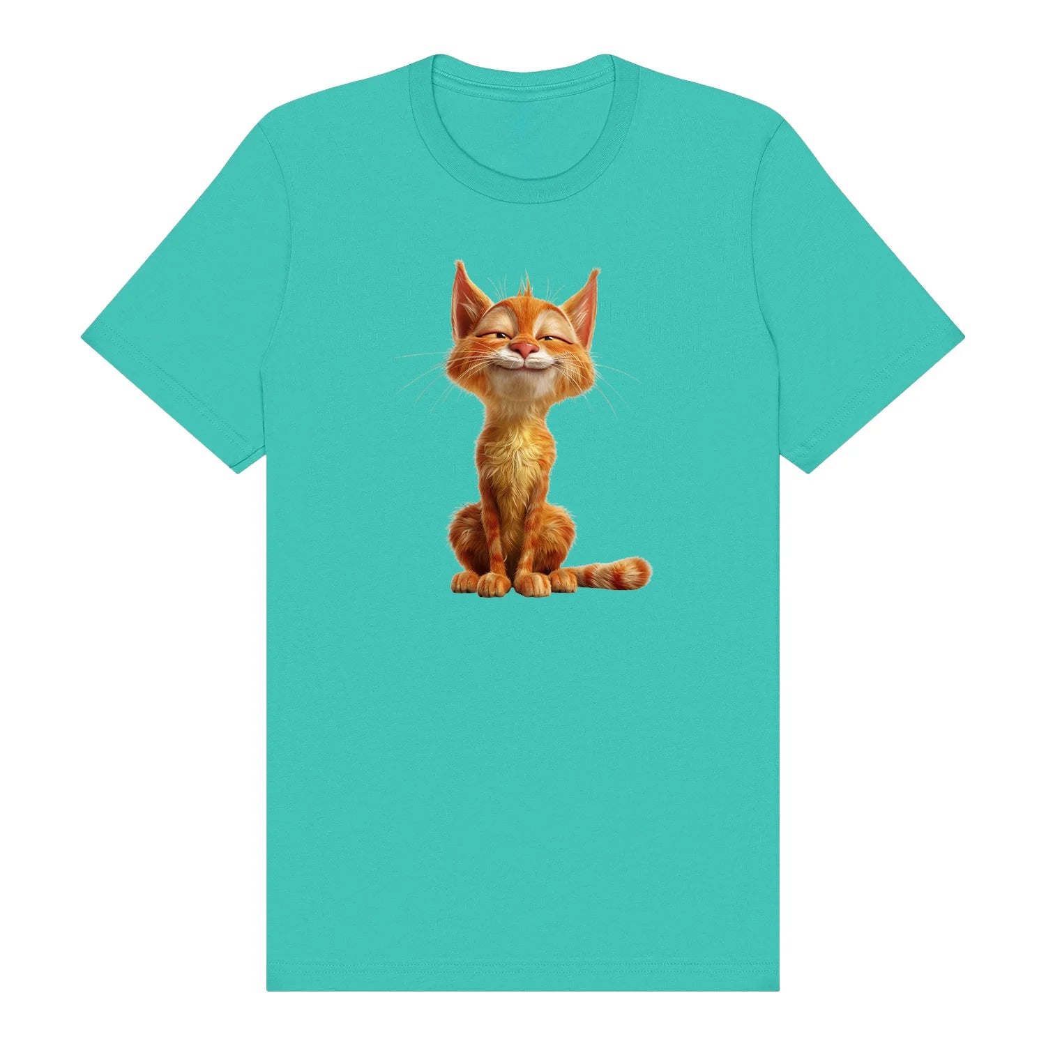 T-shirt Cat graphic 0014 - Teal