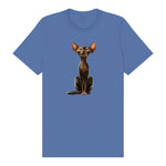T-shirt Cat graphic 0015 - Columbia Blue