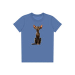 T-shirt Cat graphic 0015 - Columbia Blue