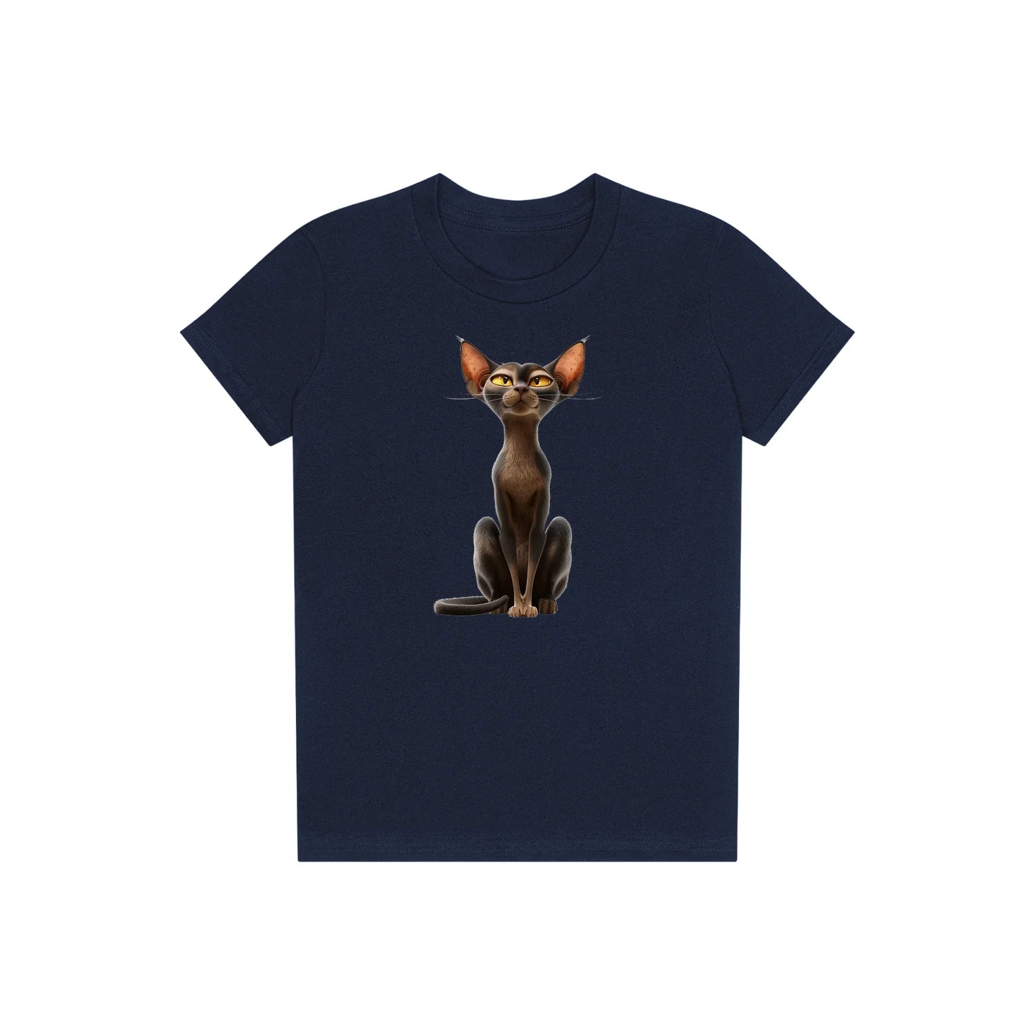 T-shirt Cat graphic 0015 - Navy