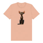 T-shirt Cat graphic 0015 - Peach