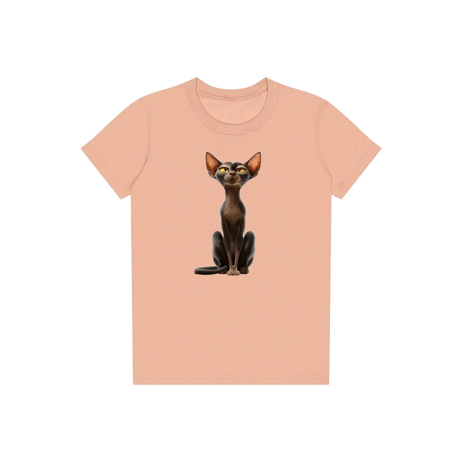 T-shirt Cat graphic 0015 - Peach