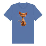 T-shirt Cat graphic 0016 - Columbia Blue