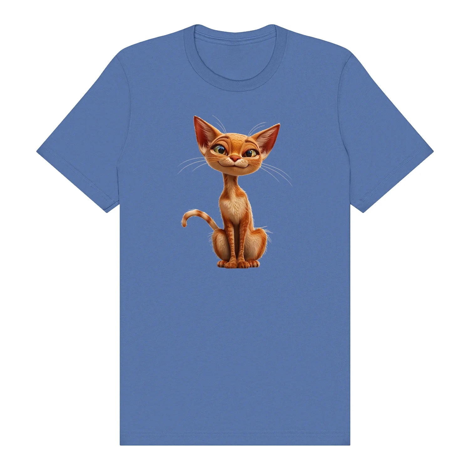 T-shirt Cat graphic 0016 - Columbia Blue