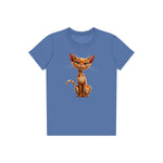 T-shirt Cat graphic 0016 - Columbia Blue