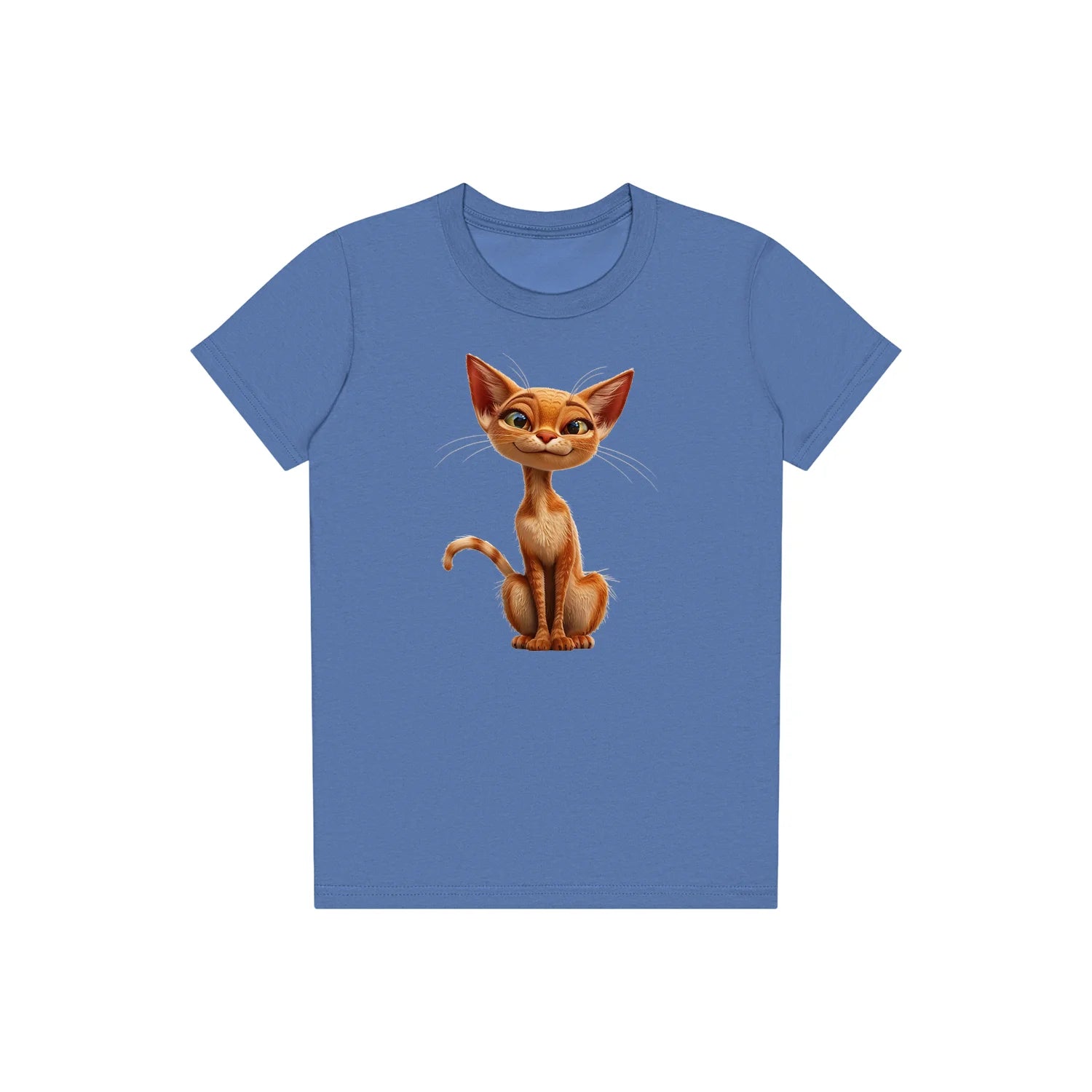 T-shirt Cat graphic 0016 - Columbia Blue