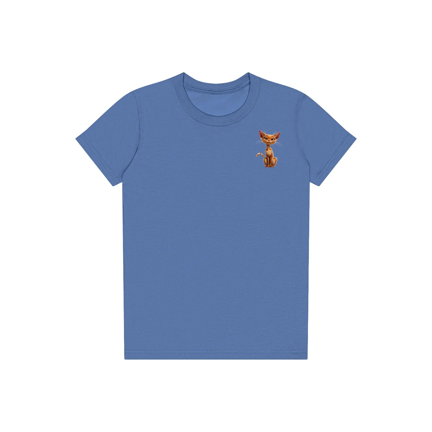 T-shirt Cat graphic 0016 - Columbia Blue