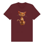 T-shirt Cat graphic 0016 - Maroon