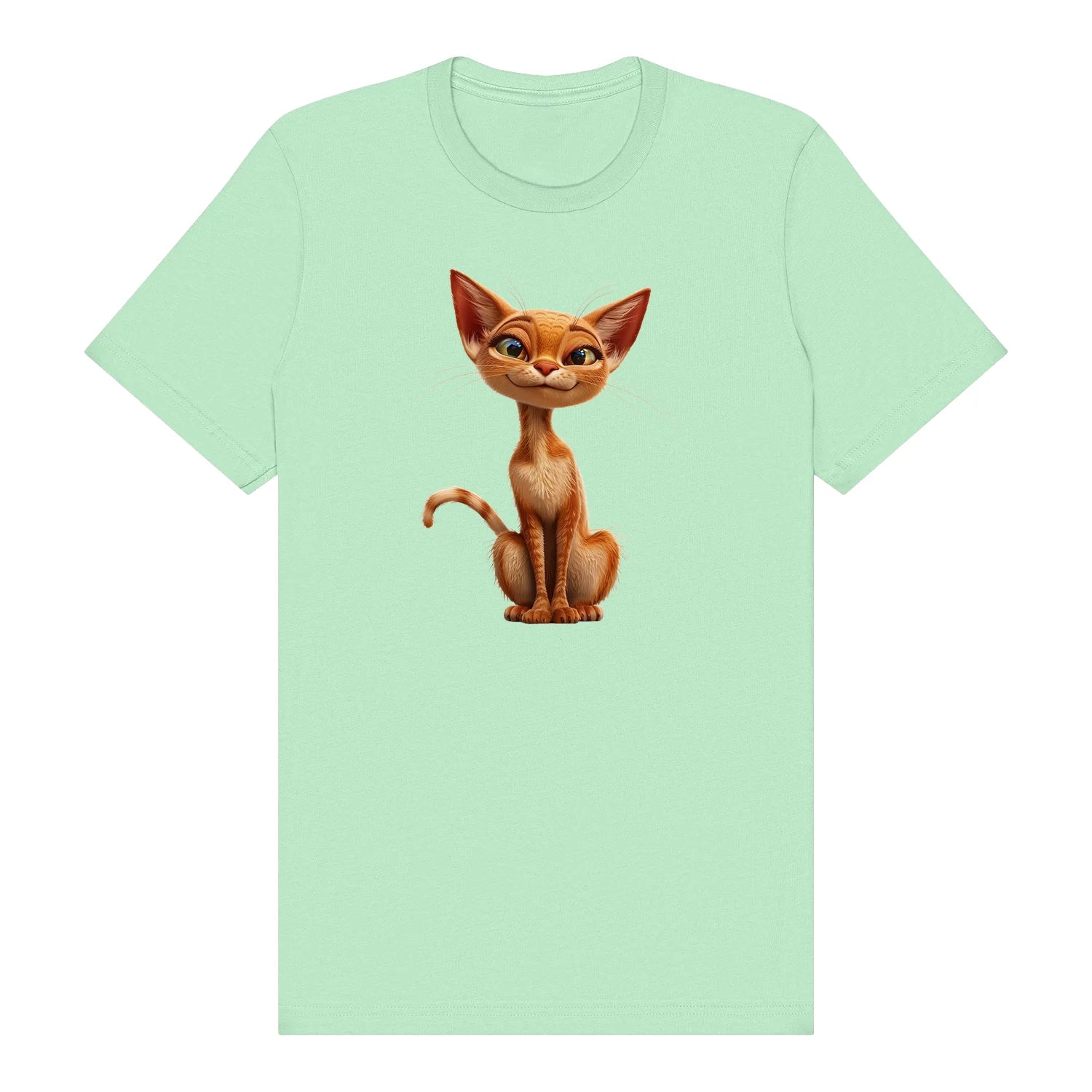 T-shirt Cat graphic 0016 - Mint