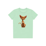 T-shirt Cat graphic 0016 - Mint