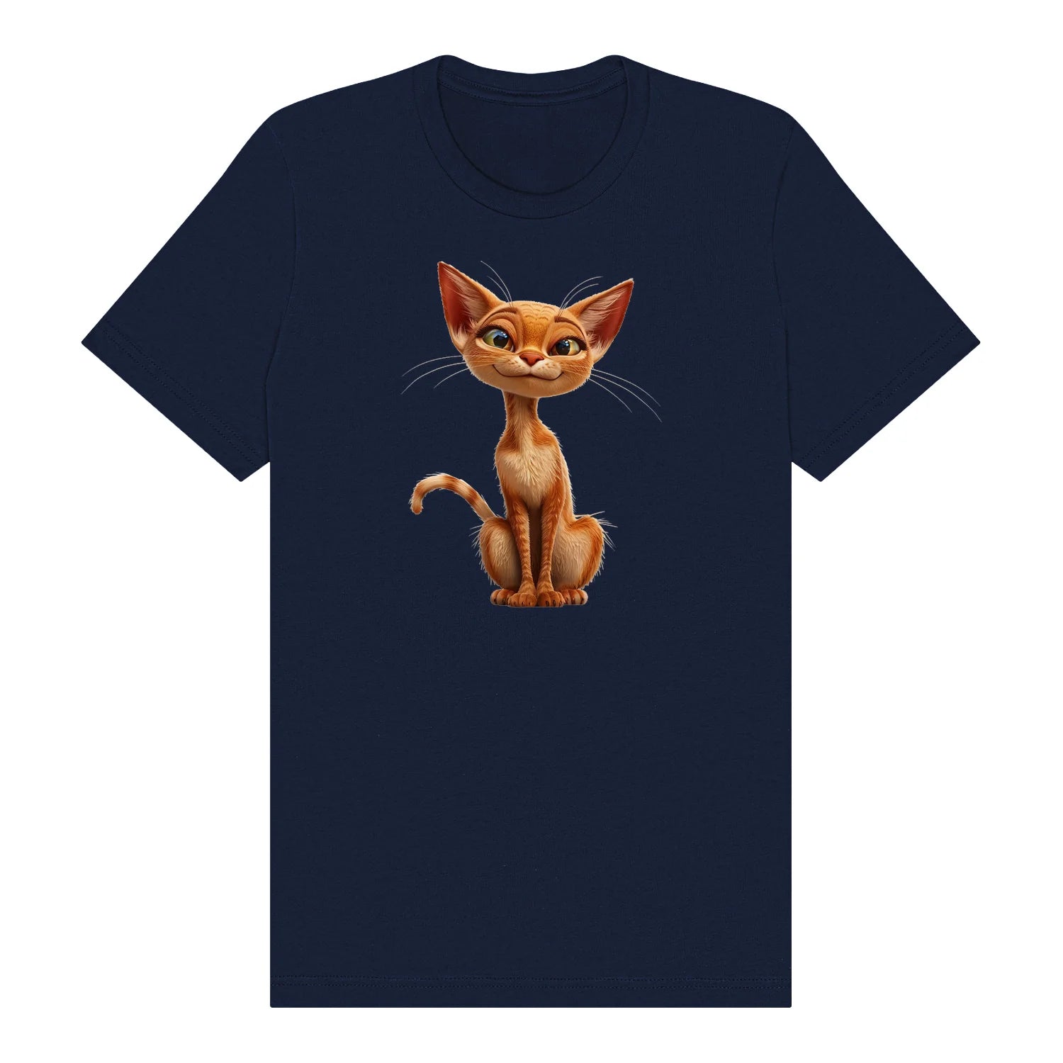 T-shirt Cat graphic 0016 - Navy