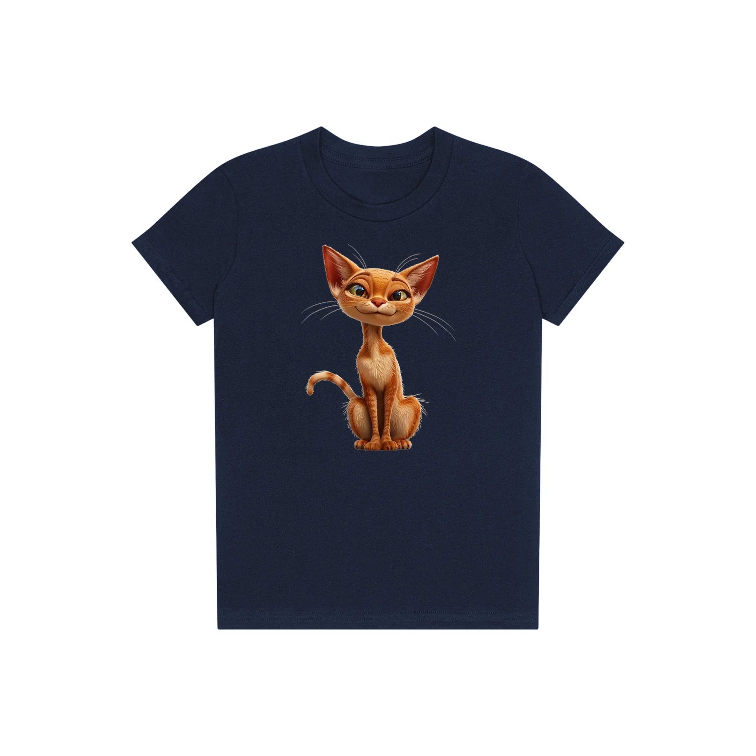 T-shirt Cat graphic 0016 - Navy