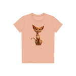 T-shirt Cat graphic 0016 - Peach