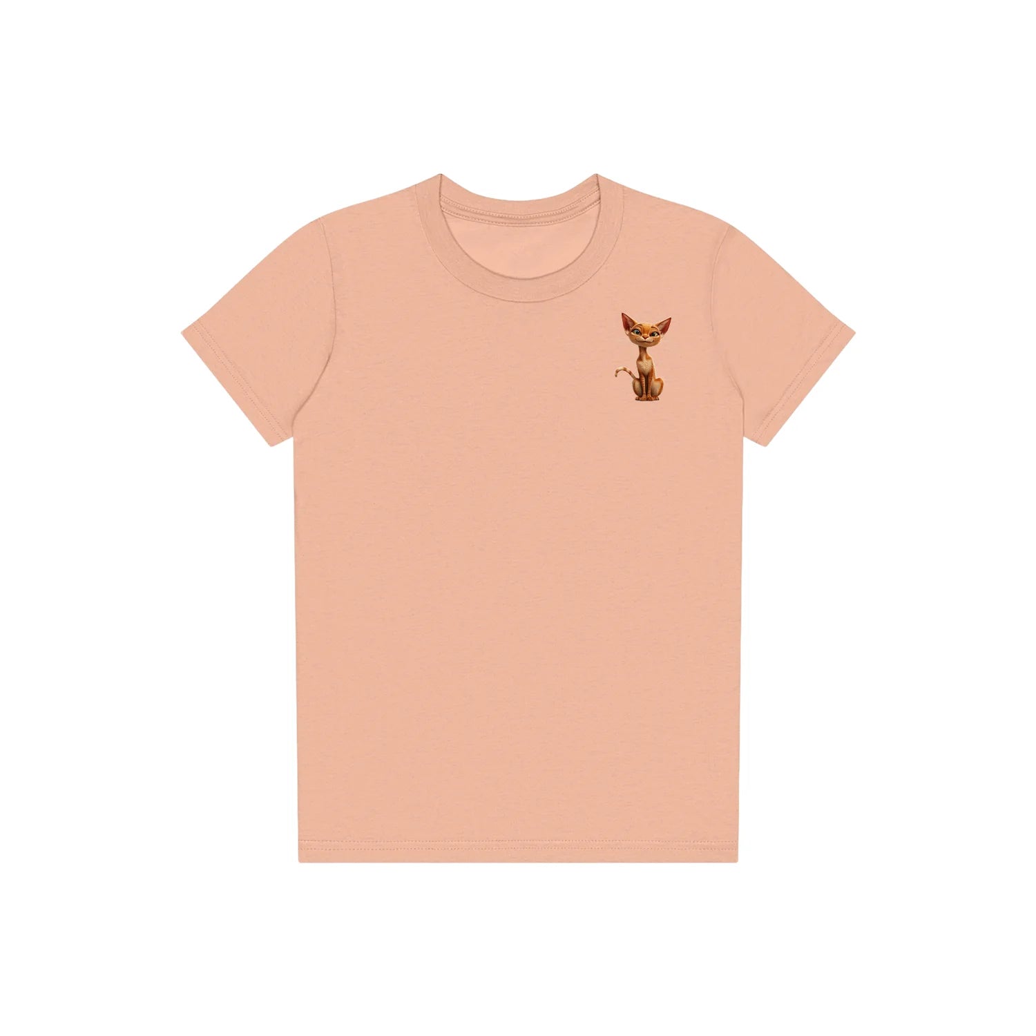 T-shirt Cat graphic 0016 - Peach