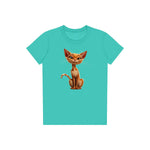 T-shirt Cat graphic 0016 - Teal