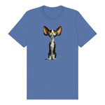 T-shirt Cat graphic 0017 - Columbia Blue